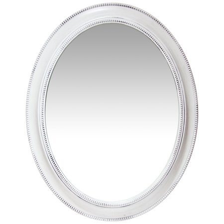 INFINITY INSTRUMENTS Sonore - H 30" x W 24” Antique White Decorative Frame Wall Mirror 15370WH